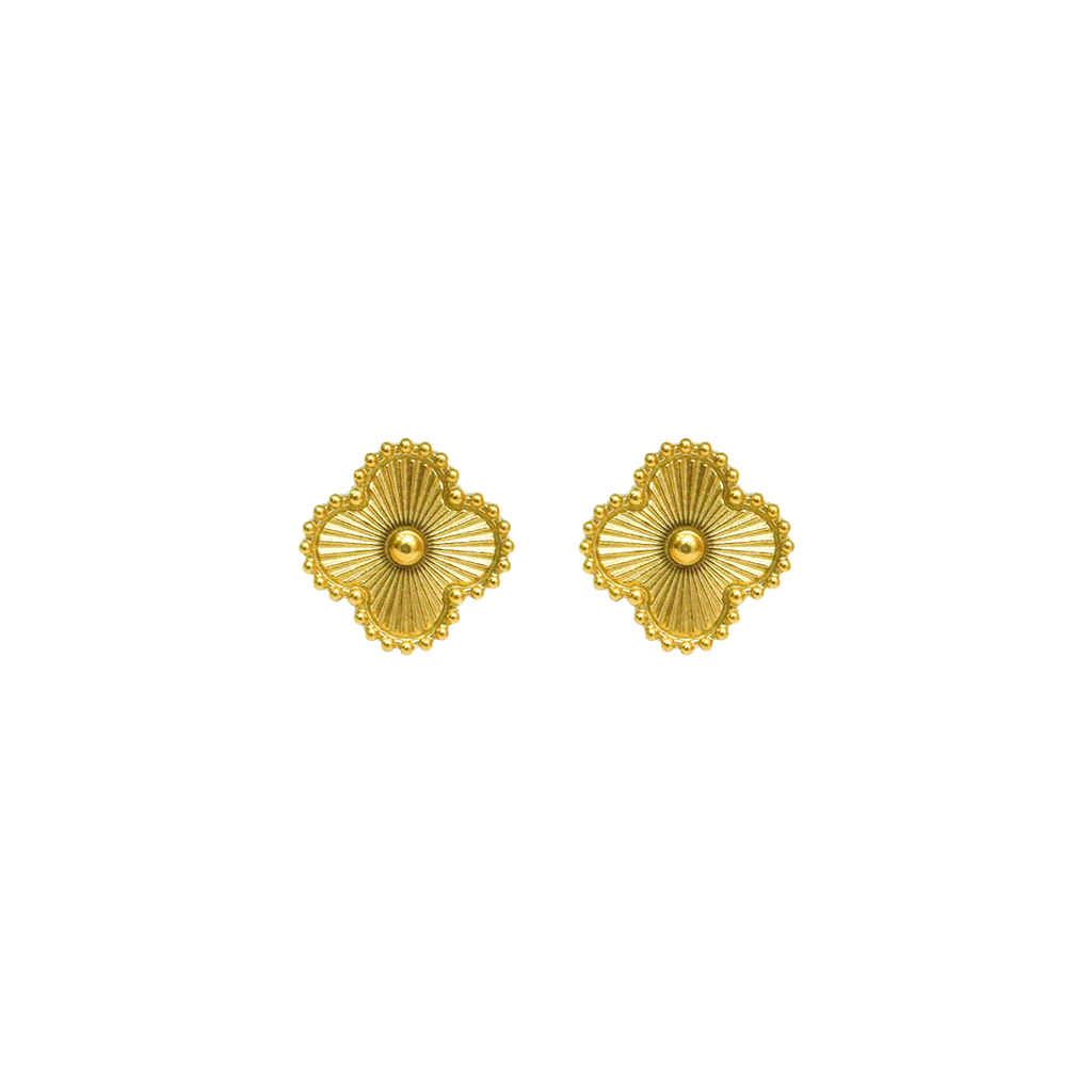 Gold & Gloss Clover Studs
