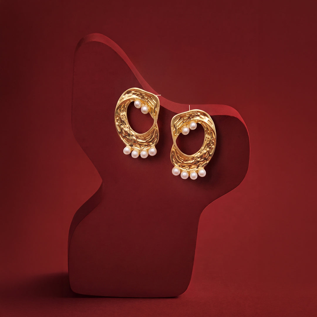 Pearl Drip Hoops