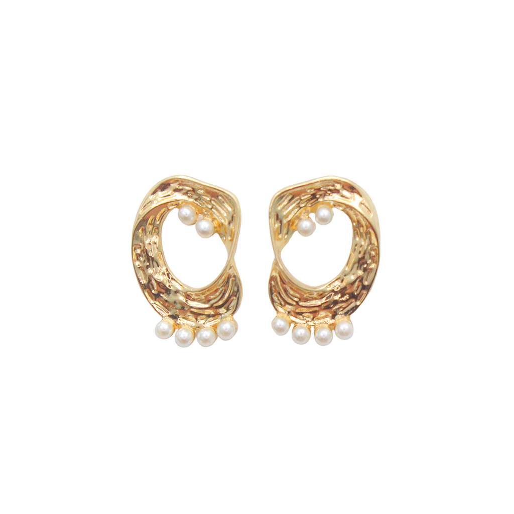 Pearl Drip Hoops